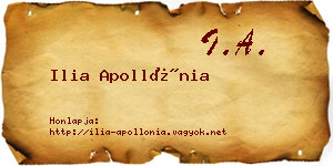 Ilia Apollónia névjegykártya